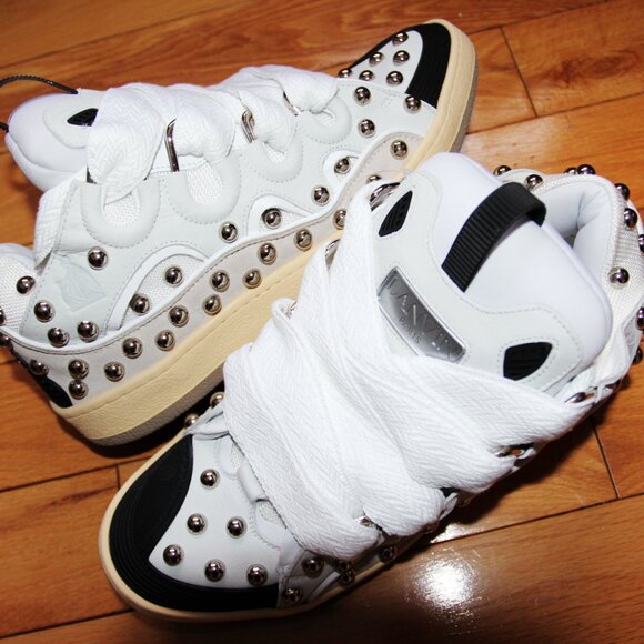 BNWT AW23 LANVIN CURB SNEAKERS WITH STUDS 45 - Picture 3 of 9